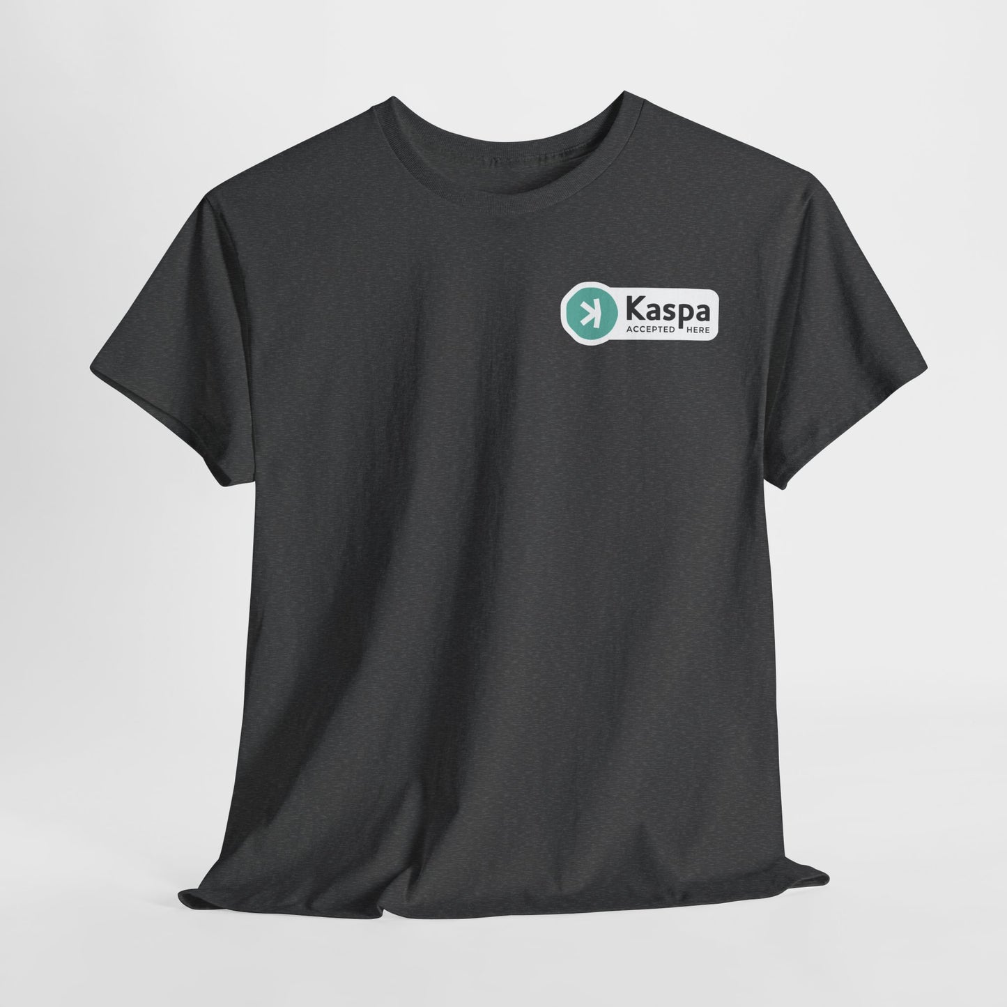 Kaspa / KAS Accepted Here Heavy Cotton Tee (Dark)