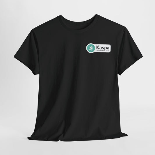 Kaspa / KAS Accepted Here Heavy Cotton Tee (Dark)